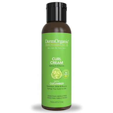 Dermorganic Organic Cucumber Curl Care Shampoo  Sulfate-Free, Color Safe, Hydrating, 17 Oz