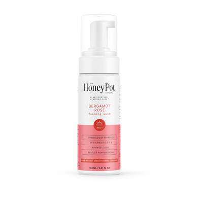 The Honey Pot Company - Feminine Wash - Herbal Infused - Sensitive Skin Types - Ph Balanced Plant Based Hygiene Products - Bergamot Rose - 5.51 Fluid Oz