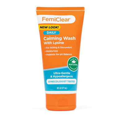 Femiclear® Ultra-Gentle Feminine Wash  Made With Lysine & Lemon Balm For Feminine Hygiene, Essentials For Vaginal Health (6Fl Oz)