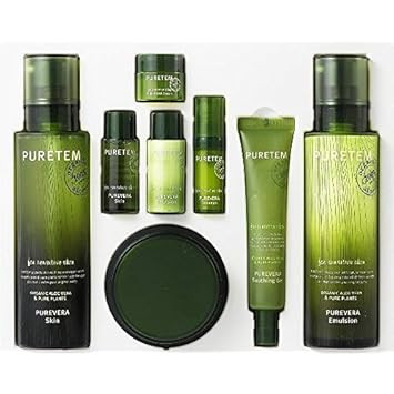 Puretem Purevera Facial Skin Care 3 Items Set (100% Organic Aloe Vera) By Kwailnara
