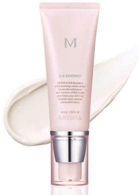Missha M Bb Boomer Primer For Face I Creamy-Soft, Illuminating Makeup Primer For Dewy Finish, Hydrating Radiant Cream, Moisturizing Makeup Base, Glass Skin, 1.35 Fl Oz/40Ml