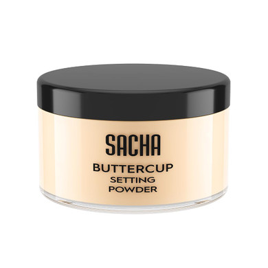 Sacha Buttercup Setting Powder. No Ashy Flashback. Blurs Fine Lines And Pores. Loose, Translucent Face Powder To Set Makeup Foundation Or Concealer. For Medium To Dark Skin Tones, 1.75 Oz