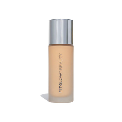 Fitglow Beauty Foundation+ | Vegan Skin-Treating Foundation With Peptides & Plant Collagen | Buildable Medium-Full Coverage, Natural Finish | Hydrating, Anti-Aging, Pore-Friendly | F3.7-30Ml