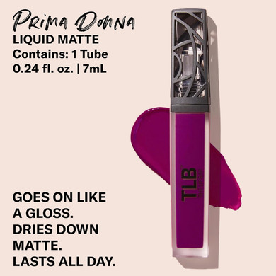 The Lip Bar - Nonstop Liquid Matte Lipstick, Prima Donna (Fuchsia Purple) - High Pigment - One Swipe - Long Lasting - Jojoba Oil & Vitamin E - Vegan & Cruelty Free - Makeup & Cosmetics - .24 Fl Oz