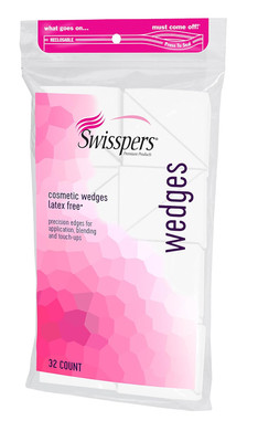 Swisspers Premium Cosmetic Wedges, Latex-Free Makeup Wedge, 32 per Package, 6 Packs (Total Count 192)