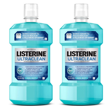 Listerine Ultraclean Cool Mint Antiseptic Mouthwash, 16.9 Fluid Ounce
