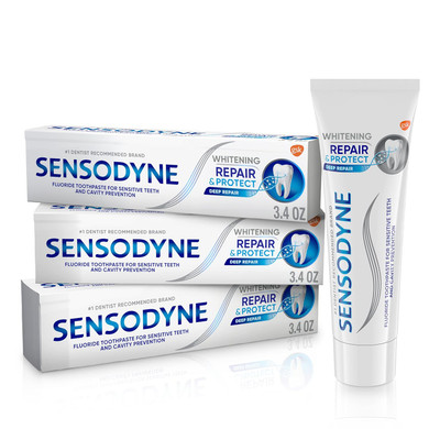 Sensodyne Repair And Protect Mint Toothpaste, Toothpaste For Sensitive Teeth And Cavity Prevention, 3.4 Oz