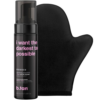 B.Tan Dark Self Tanner Mousse | Disco Candy Tan - Best, 1 Hour Express Sunless Tanning Foam, Candy-Scented, Sweat-Proof & Transfer Resistant, No Fake Tan Smell, Vegan, Cruelty Free, 6.7 Fl Oz
