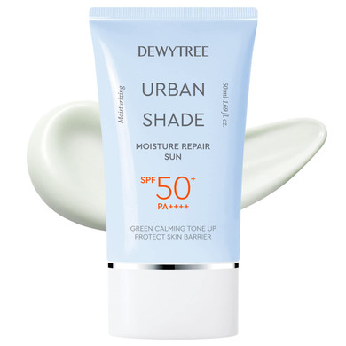 Dewytree Urban Shade Moisture Repair Sun Spf 50+ Pa++++ - Green Tone Correcting For Redness Skin  Sun Protection Moisturizer, 1.69Oz