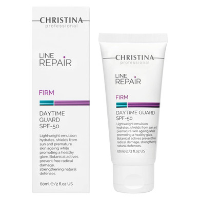 Christina Line Repair Firm Daytime Guard Spf 50 - Lightweight Emulsion Facial Sunscreen With Botanical Actives - Face Sunscreen With Uv Sun Filters, Hyaluronic & Resveratrol