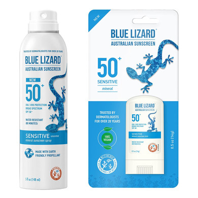 Blue Lizard Bundle Sensitive Spray 5 Oz And Sensitive Stick 0.5 Oz