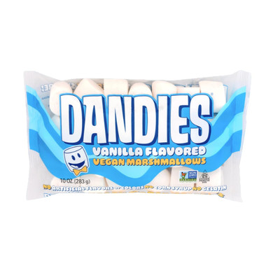 Dandies Vegan Marshmallows, No Artificial Flavorings, Food Dyes, Corn Syrup, Or Gelatin, Perfect For Roasting, SMores, Or Snacking (10 Oz)