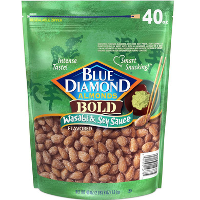 Blue Diamond Almonds, Wasabi And Soy, 1.5 Oz