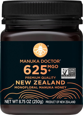 Manuka Doctor - Manuka Honey Squeezy Mgo 182+ / Umf8 Dual Rated Monofloral, 100% Pure New Zealand Honey. Certified. Guaranteed. Raw. Non-Gmo (10.58 Oz)