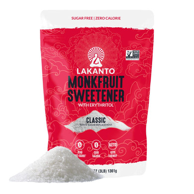 Lakanto Bulk Baking Monk Fruit Sweetener With Erythritol - White Sugar Substitute, Zero Calorie, Keto Diet Friendly, Zero Net Carbs, Extract, Sugar Replacement (Baking - 20 Kg)