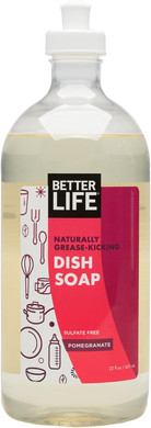 Better Life Sulfate Free Dish Soap, Tough On Grease & Gentle On Hands, Currant And Citrus, 22 Oz