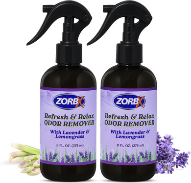 Zorbx Lavender & Lemongrass Spray, 24 Oz - All-Purpose Deodorizer, Refreshes Fabric, Removes Strong Odors, Perfect For Home, Car, Gym, Laundry