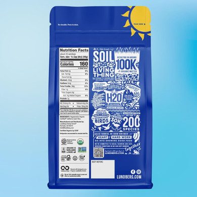 Lundberg Organic Sushi Rice, Sticky White Japanese-Style California-Grown Short Grains, 64 Oz