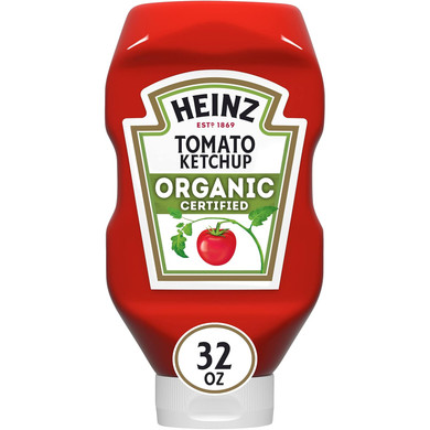 Heinz Organic Certified Tomato Ketchup, 44 Oz Bottle