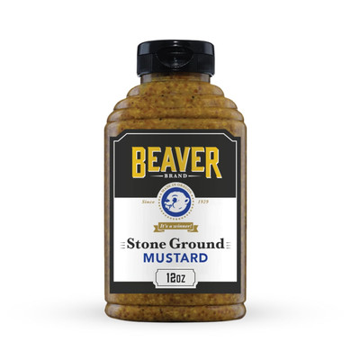 Beaver Stone Ground Mustard, 12 Oz Squeeze Bottle