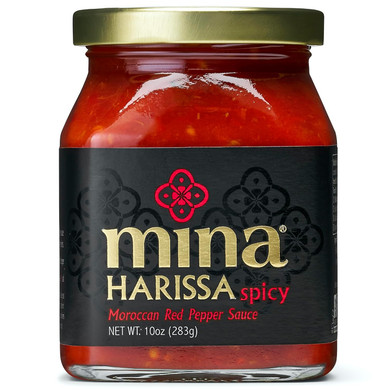 Mina Harissa Hot Sauce, Gourmet Moroccan Heat, Homestyle Spicy Red Chili Harissa Paste With Tangy Twist, 10 Oz Harissa Sauce, Excite Your Senses With Mina Harissa Seasoning