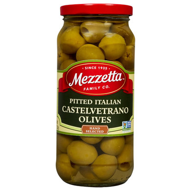 Mezzetta Pitted Castelvetrano Italian Green Olives, 8 Oz
