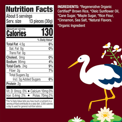 Lundberg Organic Rice Cake Minis, Apple Pie, 6-Pack  Regenerative Organic Certified Mini Rice Cakes, Healthy Snacks, Vegan, 5 Oz Ea