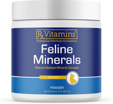 Rx Vitamins Feline Minerals - Taurine For Cat Heart Health - Calcium For Joint Supplement - Immune Support For Cats With Magnesium & Potassium - Skin And Coat Supplement - 8Oz