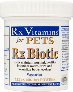 Rx Vitamins Rx Biotic Probiotics For Dogs & Cats - Digestive Supplement For Pets - 2.12 Oz
