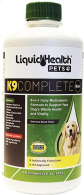 Liquidhealth Pets K9 Complete 8-In-1 Liquid Multivitamin For Adult Senior Dogs & Puppies, All In One Complete Formula Canine Vitamins For Skin & Coat, Joint Health, Immune Support - Usa Made (32 Oz)