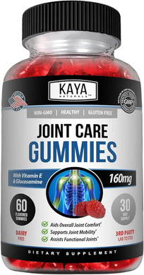 Kaya Naturals Mobility Care Gummies For Back, Knees & Hands - Flexibility Support - Glucosamine Gummies Best Immune Support For Women & Men - 60 Count