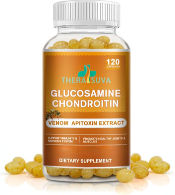 Glucosamine Chondroitin Complex, Made With Raw Honey & Bee Venom, Natural Supplement For Joint Support & Immune Health, 120 Capsules, 60 Day Supply