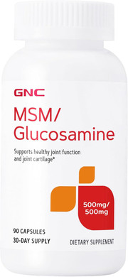 Gnc Msm Glucosamine 500Mg Supplement, Supports Healthy Joint Function, Supports Healthy Joint Cartilage, 30 Servings