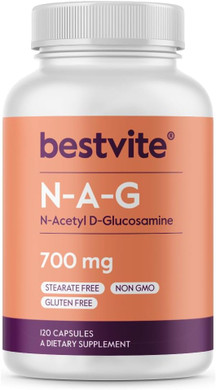 Bestvite N-Acetyl Glucosamine (N-A-G) 700Mg (120 Capsules) - No Stearates - Non Gmo - Gluten Free