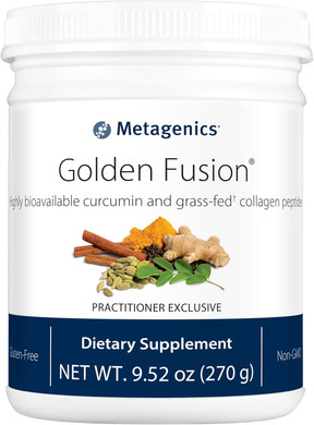 Metagenics Golden Fusion - Bioavailable Curcumin - Grass-Fed Collagen Peptides - With Black Pepper, Cardamom & Cinnamon Bark - Non-Gmo & Gluten Free - 30 Servings - 9.52 Oz