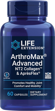 Life Extension Arthromax® Advanced Nt2 Collagen & Aprèsflex®, Glucosamine Sulfate, Boswellia (Indian Frankincense), Joint Health, Mobility, Gluten-Free, Non-Gmo, 60 Capsules
