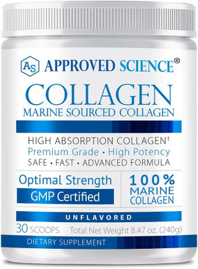 Approved Science Collagen Powder - Skin And Hair - 90 Scoops - Three Month Supply - Made In The Usa