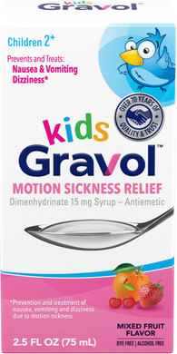 Gravol Kids Liquid For Motion Sickness Relief And Nausea Prevention, 2.5 Fl Oz (75 Ml)?