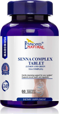 Senna Complex Tablet - Lemon & Green Tea (Bowl Health, Cleansing & Regularity), Gmp, Natural Product Assn Certified, Made In Usa - 620Mg, 60 Tablets