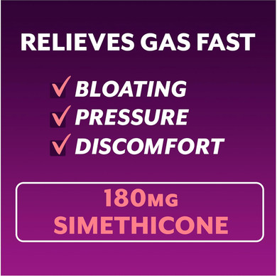Phazyme Gas Relief, Ultra Strength Gas And Bloating Relief For Adults, 180 Mg Simethicone Fast Gels, 48 Count