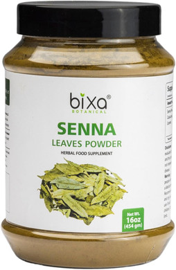 Bixa Botanical Senna Leaves Powder (Cassia Angustifolia), 1 Pound (16 Oz) - Natural Herbal Laxative | Ayurvedic Herbal Supplement To Support Digestive Function