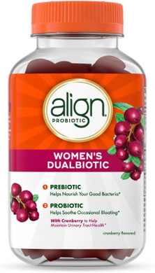 Align Women'S Health, Prebiotic + Probiotic, With Cranberry For Feminine Health, Help Nourish & Add Good Bacteria For Digestive Health, 50 Gummies