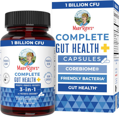 Maryruth'S Complete Gut Health+ Capsules | 5 Probiotic Blend | Butyrate | Corebiome® | Vegan Gut Support | Support Gastrointestinal Health & Microbiome | 2 Capsules Daily | 30 Servings