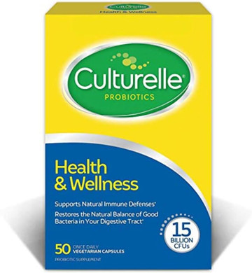 Culturelle Health & Wellness Daily Probiotic Supplement For Men & Women, Helps Support Your Immune System, Occasional Diarrhea, Gas & Bloating, 15 Billion Cfus, Non-Gmo, 30 Count
