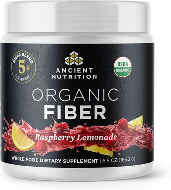 Ancient Nutrition Organic Fiber Powder, Pineapple Mango, Soluble Fiber From Acacia & Konjac Root, Supports Digestive Health, Reduces Bloating, 6.4 Oz