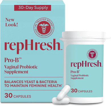 Rephresh Pro-B Vaginal Probiotic Supplement For Women, Clinically Tested, 30 Capsules