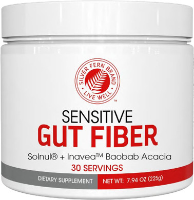 Sensitive Gut Fiber Supplement - Each Tub = 30 Scoops = 30 Day Supply - 6 Grams Of Dietary Fiber Per Serving - With Galactomannan Guar Fiber, Baobab Fruit Powder (2 Tubs)
