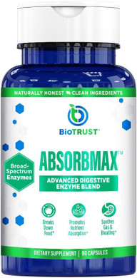 Biotrust Absorbmax Broad Spectrum Digestive Enzyme Blend, Gluten Free, Non Gmo, Digestive Support For Nutrient Digestion, Absorption And Periodic Digestive Discomfort And Bloating
