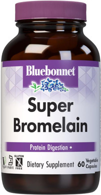 Bluebonnet Super Bromelain Vegetarian Capsules, Pineapple, 500 Mg, 30 Count