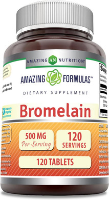 Amazing Formulas Bromelain 500 Mg Tablets Supplement | Non-Gmo | Gluten Free | Made In Usa (240 Count)
